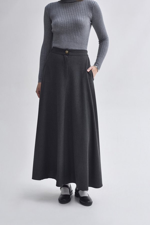 A-Line Skirt Anthracite (1)