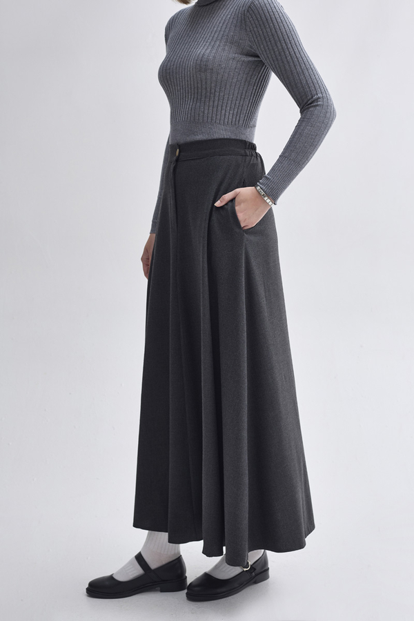 A-Line Skirt Anthracite - 4