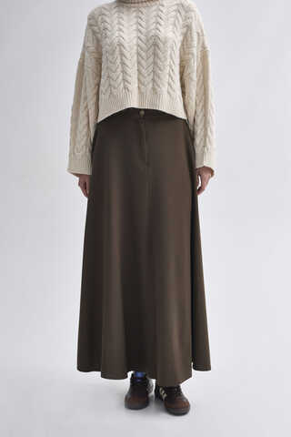 A-Line Skirt Brown - 5