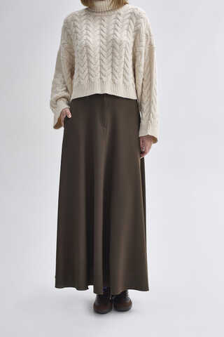 A-Line Skirt Brown - 6