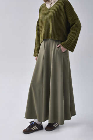 A-Line Skirt Khaki - 10
