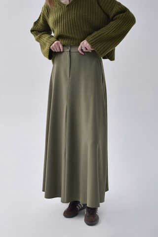 A-Line Skirt Khaki - 12