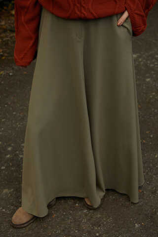 A-Line Skirt Khaki - 1