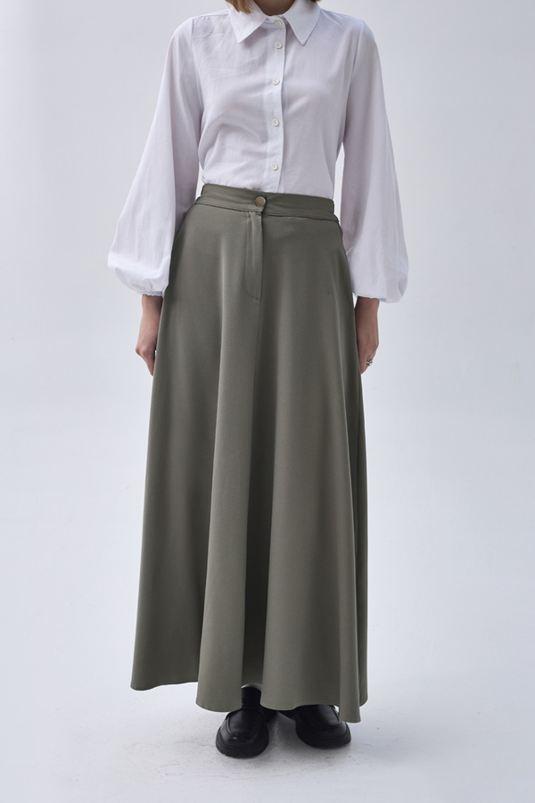 A-Line Skirt Sage Green - 3