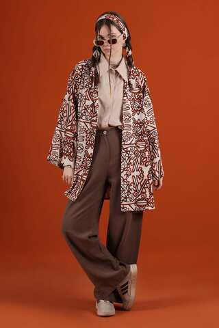 Aden Kimono Suit Orange - 1