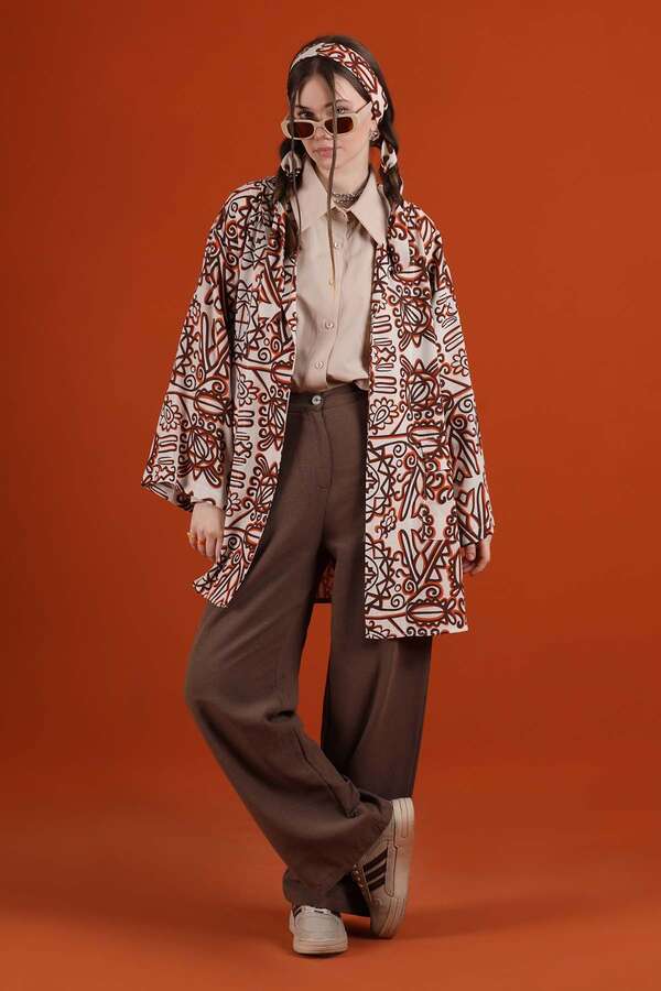 Aden Kimono Suit Orange - 1