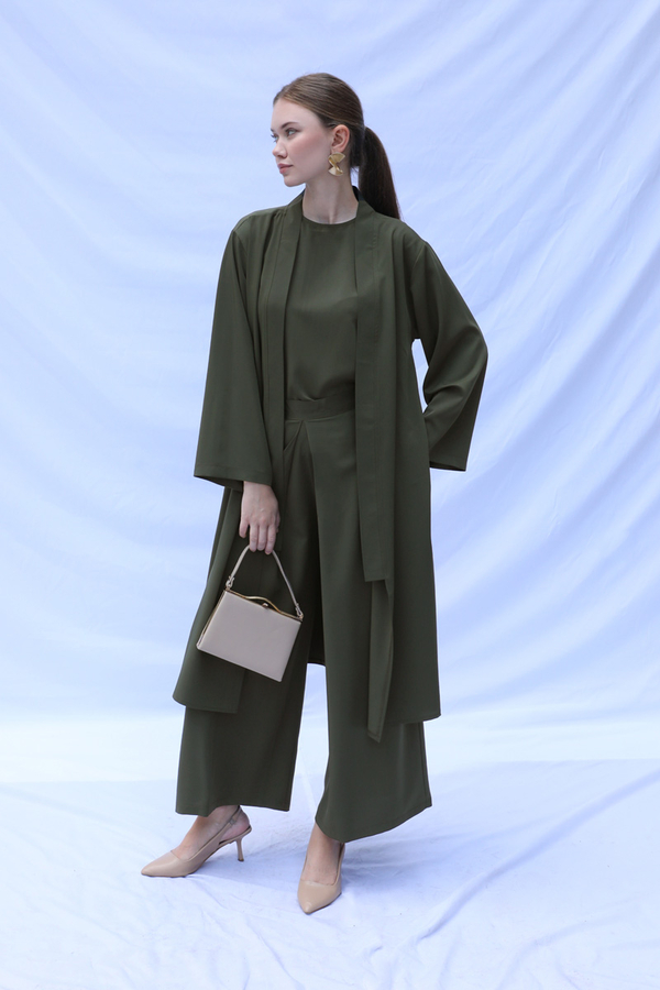 Aisha Triple Suit Khaki - 5