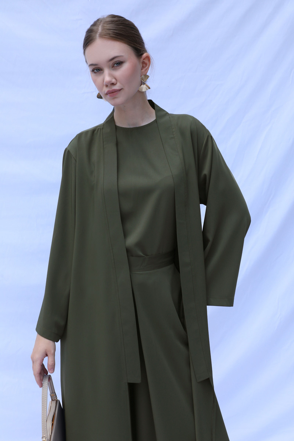 Aisha Triple Suit Khaki - 1