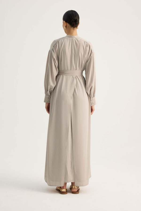 Arka Parçalı Abaya Takım Taş - 13