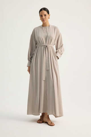 Arka Parçalı Abaya Takım Taş - 5