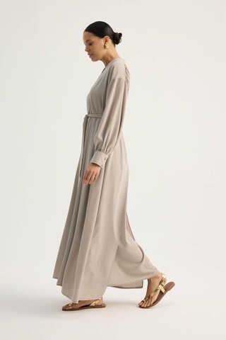 Arka Parçalı Abaya Takım Taş - 10