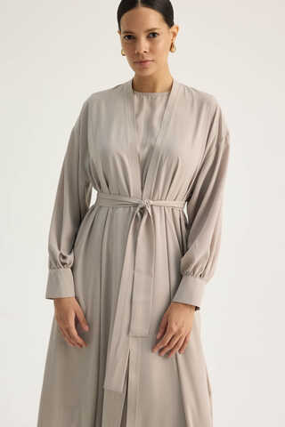 Arka Parçalı Abaya Takım Taş - 1