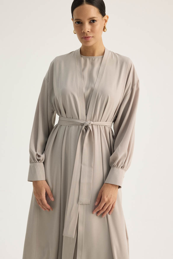 Arka Parçalı Abaya Takım Taş