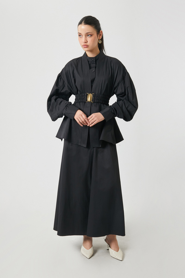 Balon Kol Jile Takım Siyah - 1