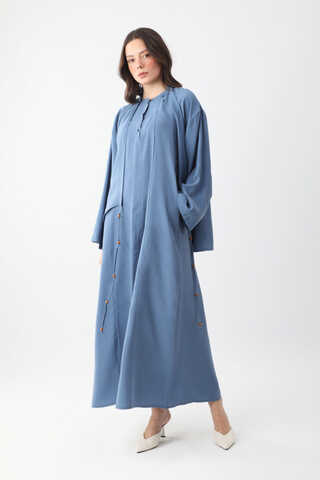 Beaded Jilbab Set Indigo - 7