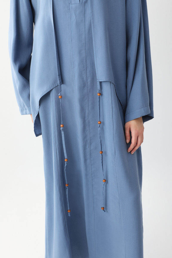 Beaded Jilbab Set Indigo - 3