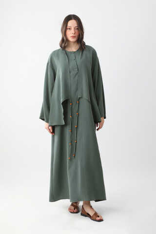 Beaded Jilbab Set Petrol - 3