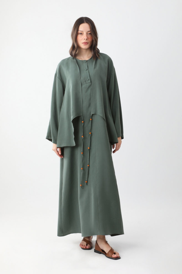 Beaded Jilbab Set Petrol - 3