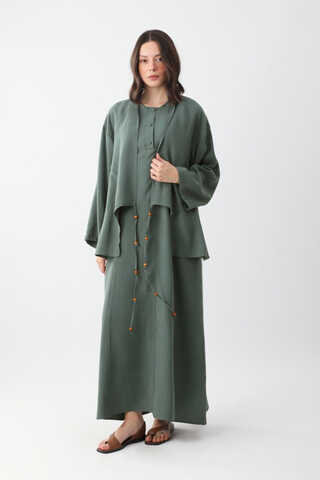 Beaded Jilbab Set Petrol - 2