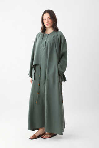 Beaded Jilbab Set Petrol - 7