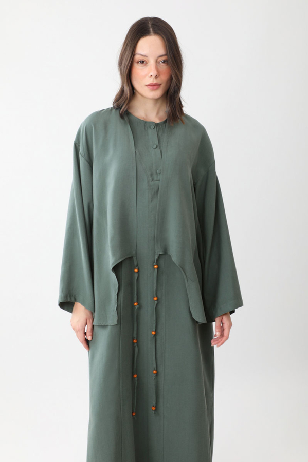 Beaded Jilbab Set Petrol - 4