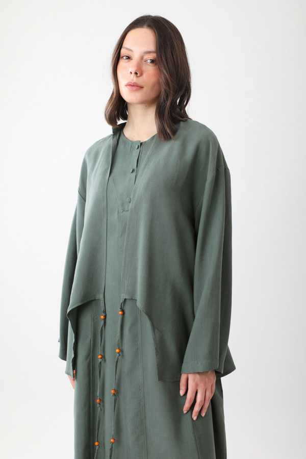 Beaded Jilbab Set Petrol - 1