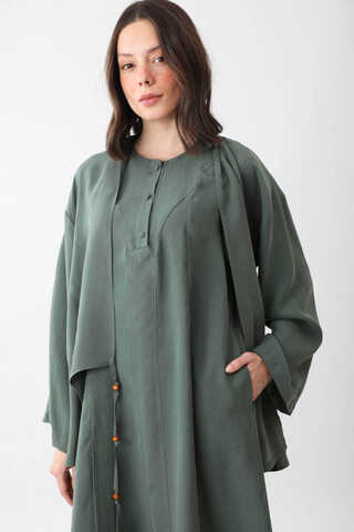 Beaded Jilbab Set Petrol - 8