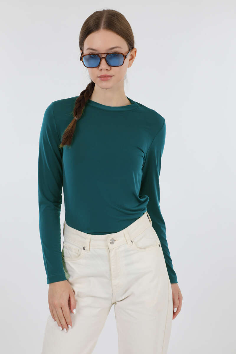 Bisiklet Yaka Body Petrol