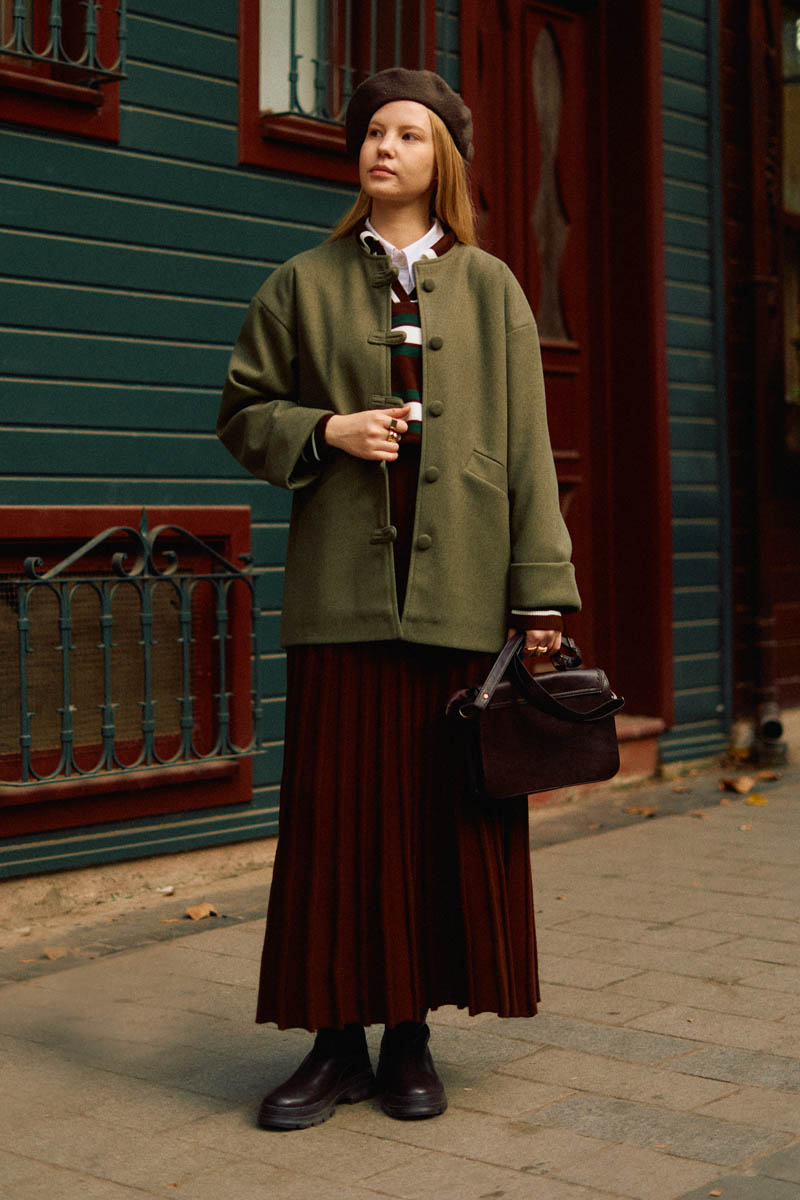 Biye Kapamalı Kaşe Kap Haki