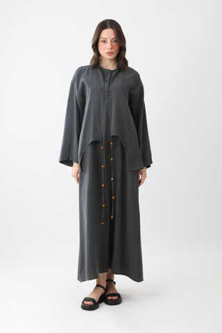 Boncuklu Jile Takım Antrasit - 1