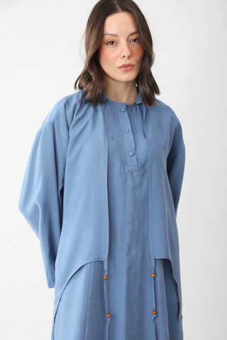 Boncuklu Jile Takım İndigo - 5