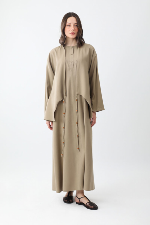 Boncuklu Jile Takım Vizon 