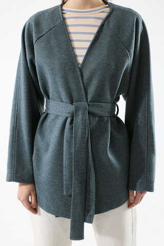 Cachet Short Jacket İndigo - 4