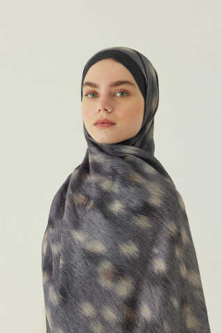 Ceylan Desen Bambu Şal Siyah - 2