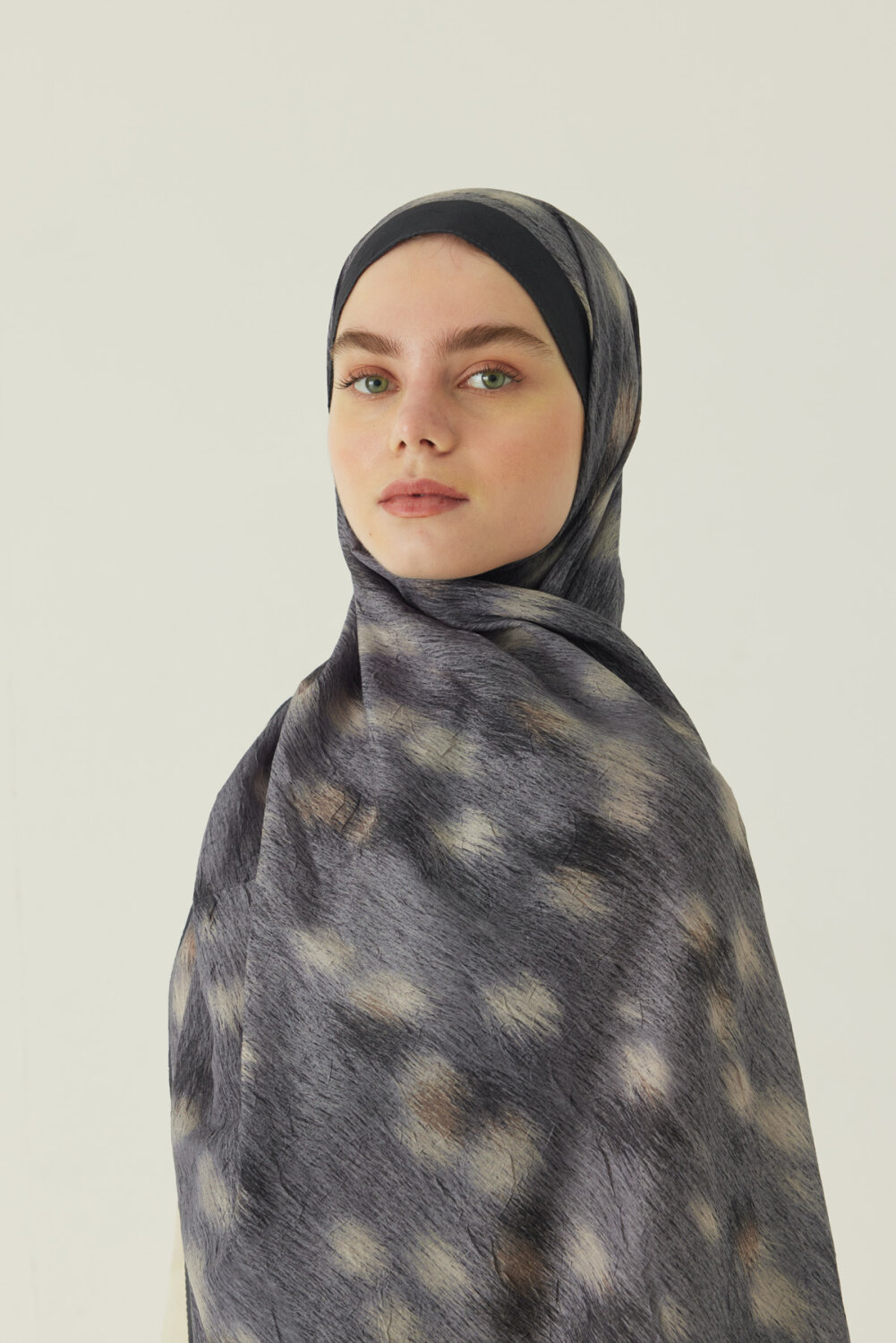 Ceylan Desen Bambu Şal Siyah - 2