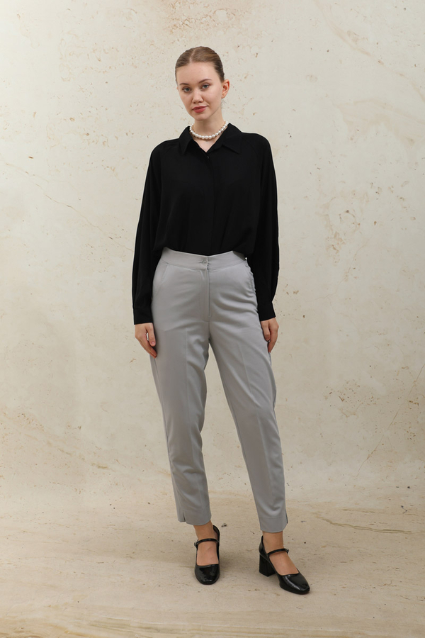 Cigarette Trousers Gray - 1