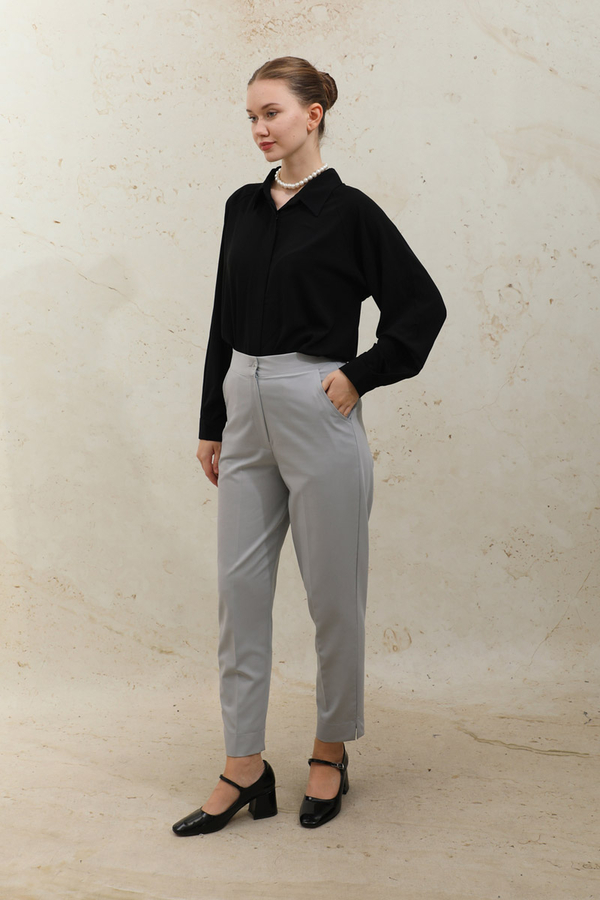 Cigarette Trousers Gray - 2