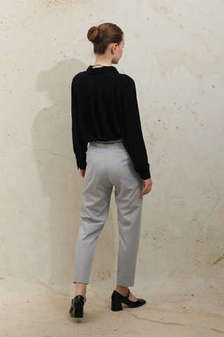 Cigarette Trousers Gray - 6