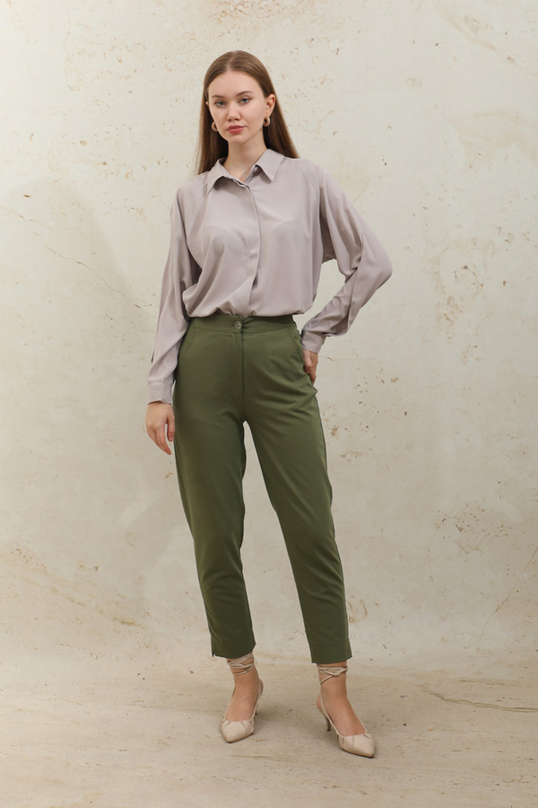 Cigarette Trousers Khaki