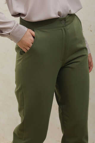 Cigarette Trousers Khaki - 4