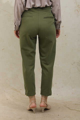Cigarette Trousers Khaki - 6