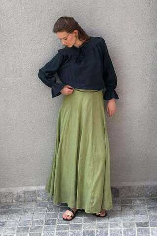 Çizgi Dokulu Gömlek Lacivert - 2