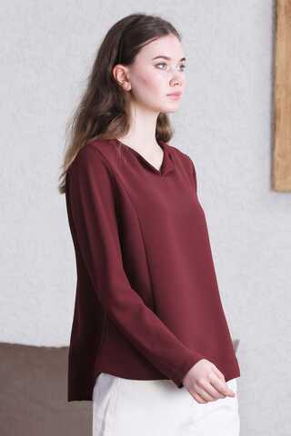 Classic Blouse Claret Red - 4