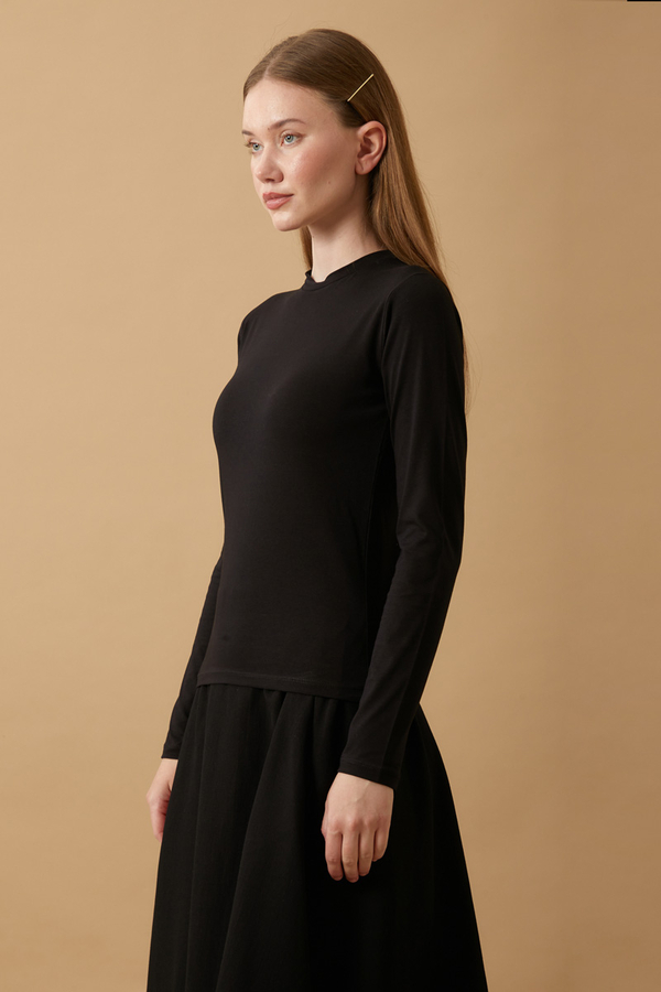 Cotton Long Sleeve Body Black - 3