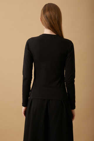 Cotton Long Sleeve Body Black - 4