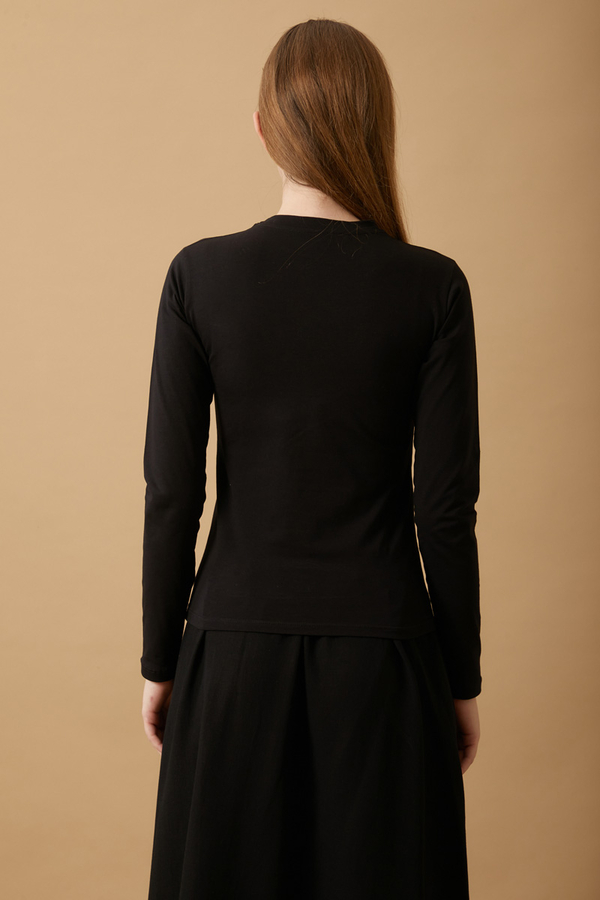 Cotton Long Sleeve Body Black - 4