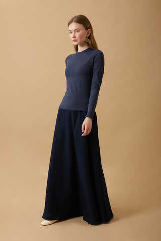 Cotton Long Sleeve Body Navy - 1