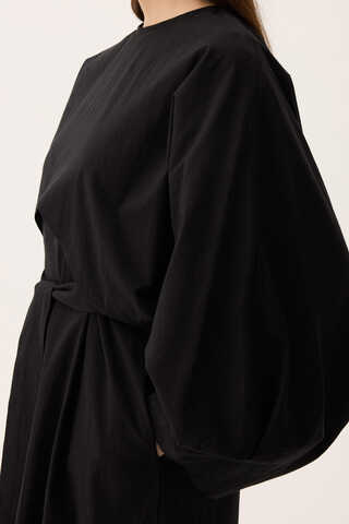 Croplu Elbise Takım Siyah - 8