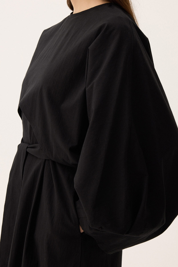 Croplu Elbise Takım Siyah - 8