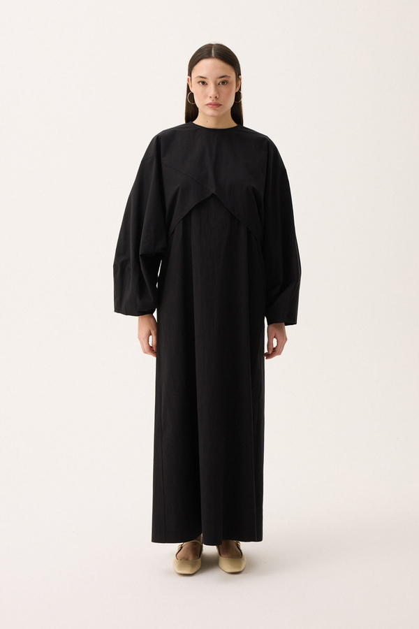 Croplu Elbise Takım Siyah - 5